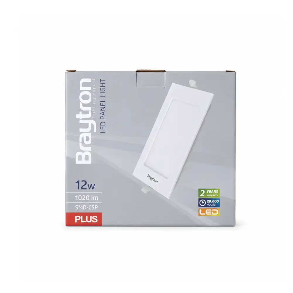 Braytron ugradbeni led panel 12w 1020 lm 4000 k kvadratni - Slika 2