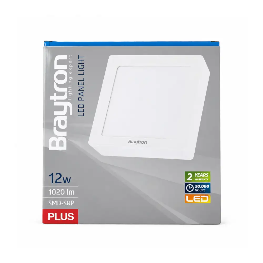 Braytron nadgradni led panel 12w 1020 lm 4000 k četvrtasti - Slika 4