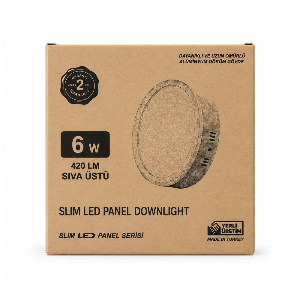 Kendal elektrik nadgradni led panel 6w 420 lm slim downlight okrugli - Slika 3